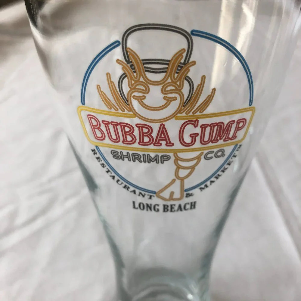 Set of 2 Bubba Gump Long Beach Beer Glasses
